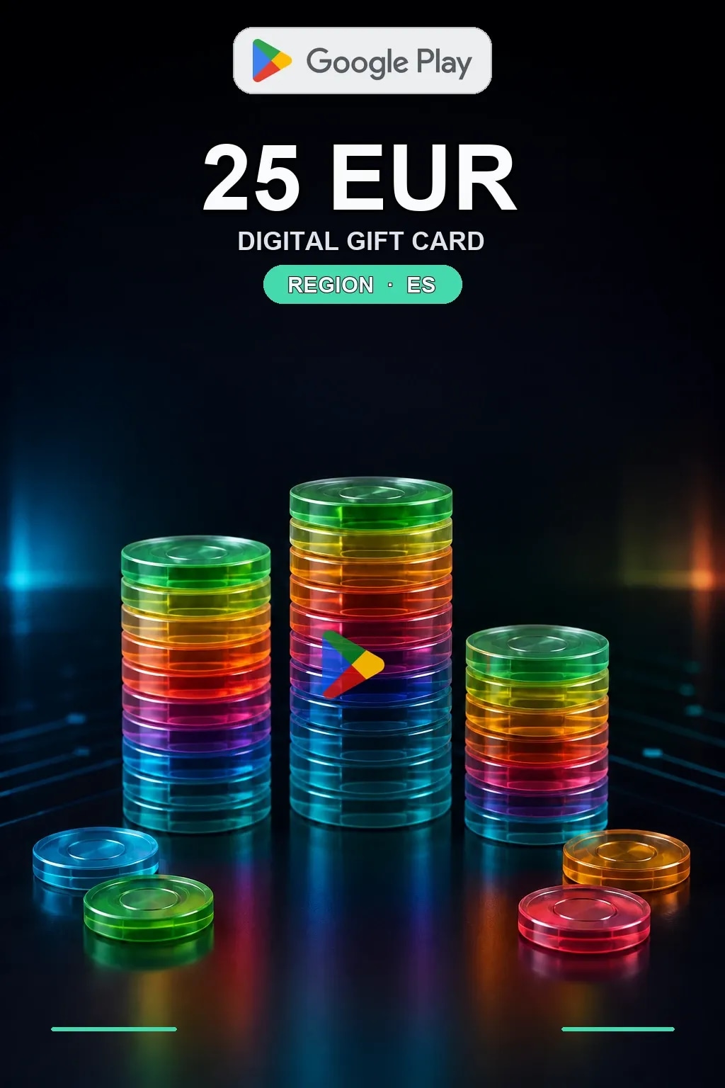 ES 25 EUR - Google Play подарочная карта