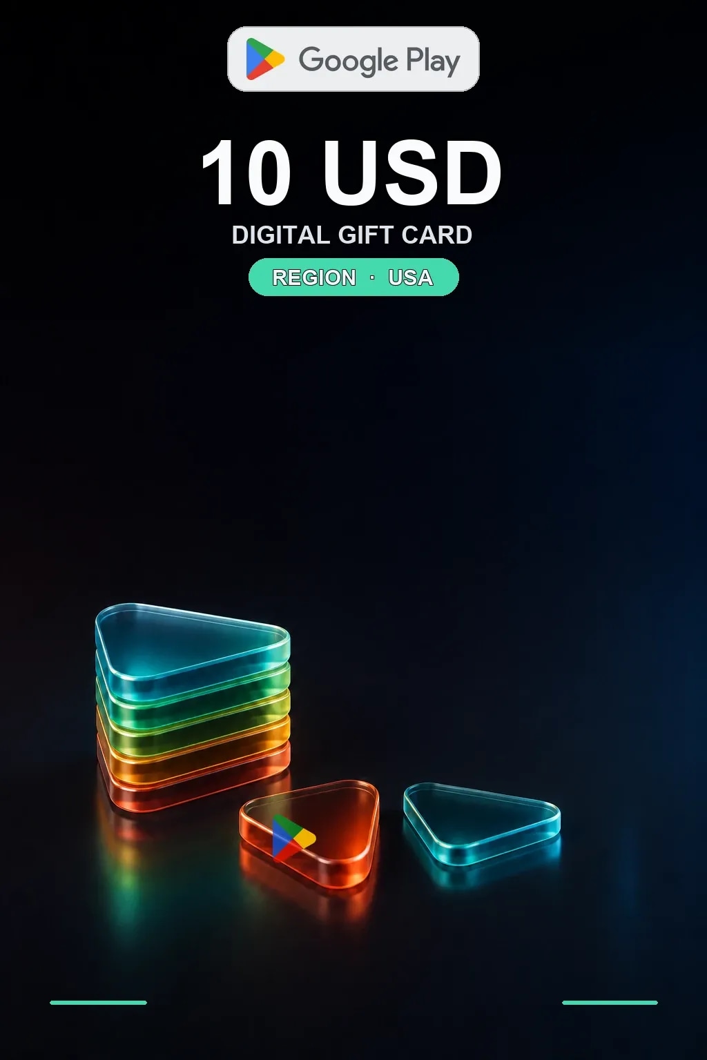 США 10$ - Google Play подарочная карта