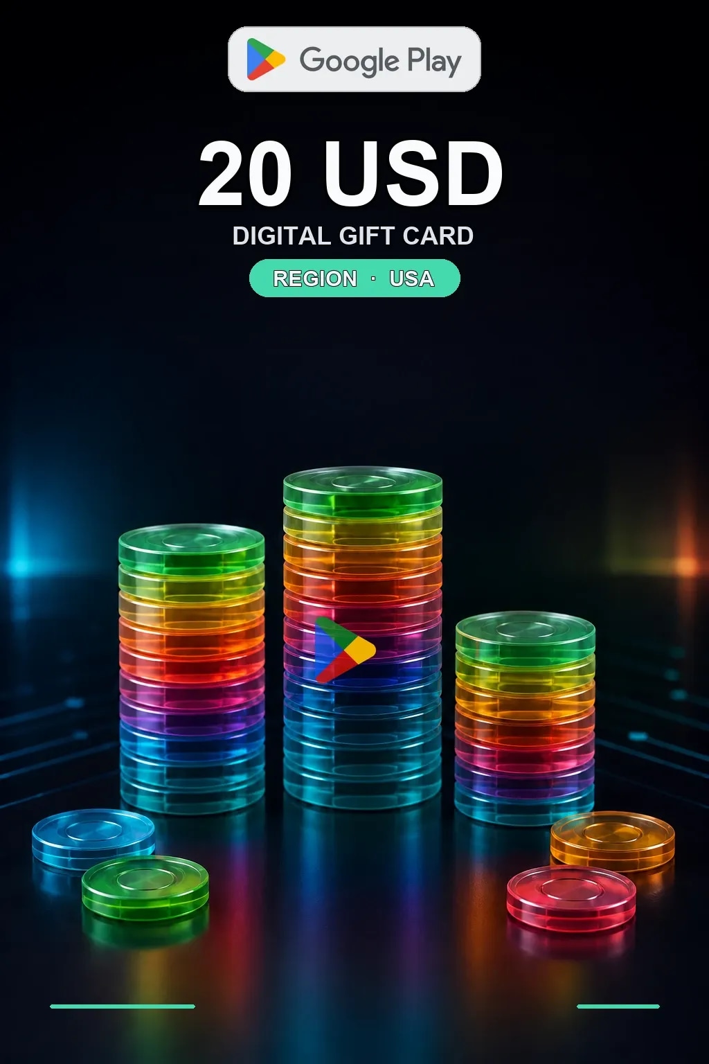 США 20$ - Google Play подарочная карта