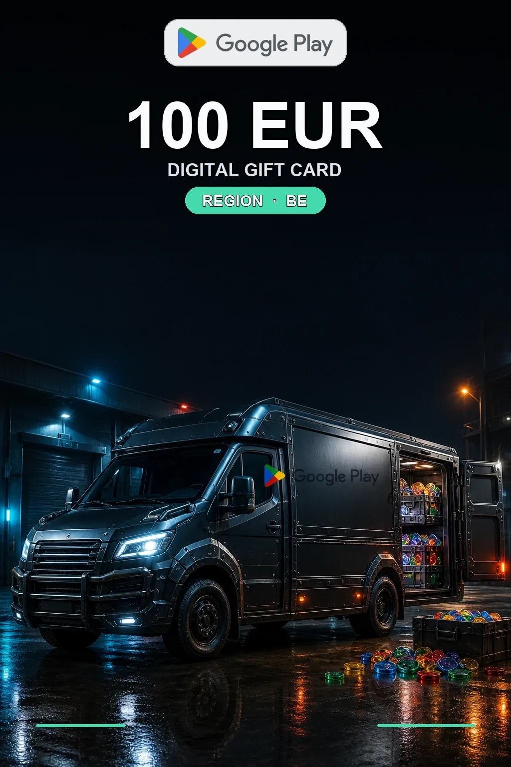 BE 100 EUR - Google Play подарочная карта